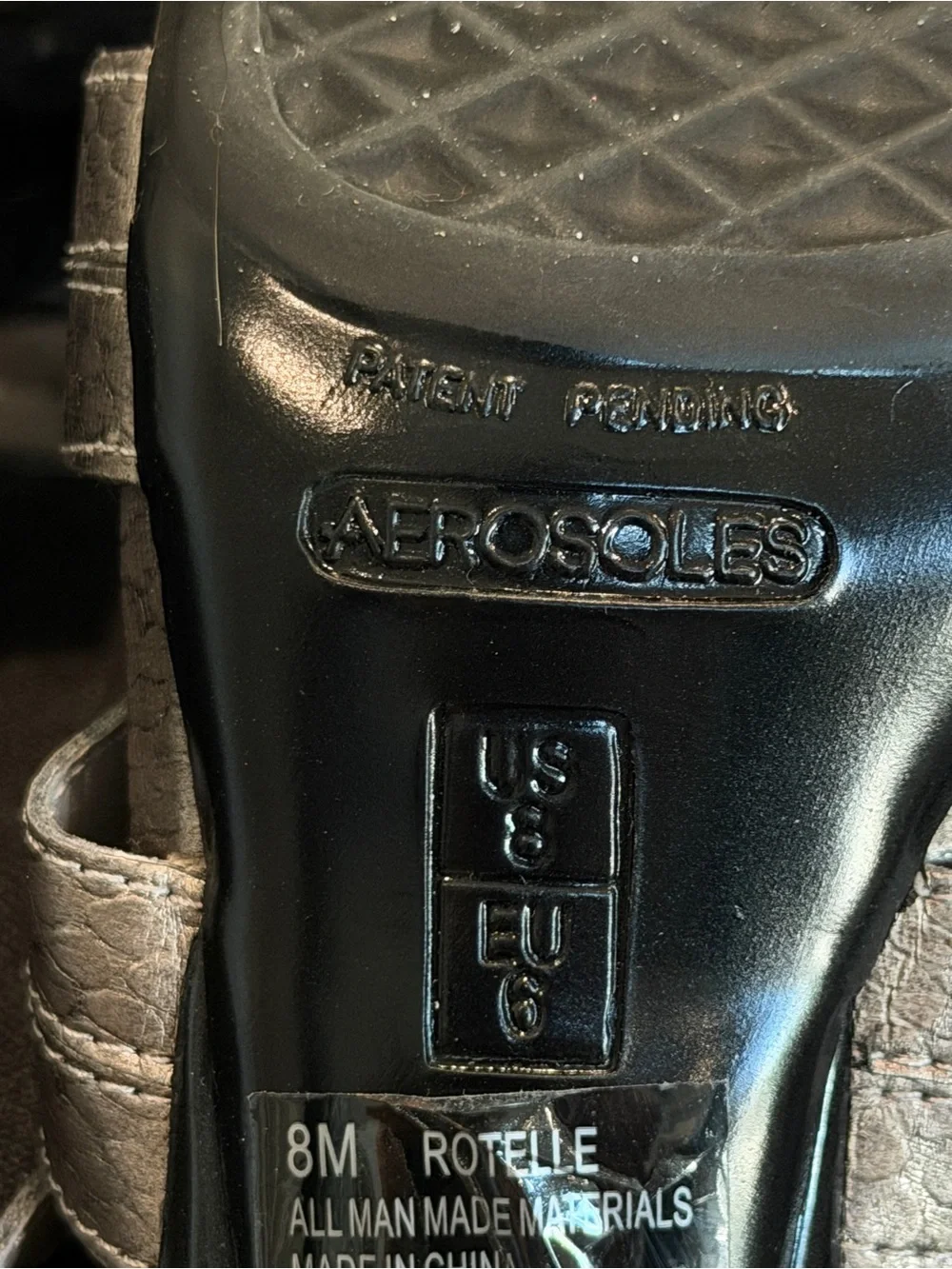 AEROSOLES Bronze Metallic Strappy Heeled Mules